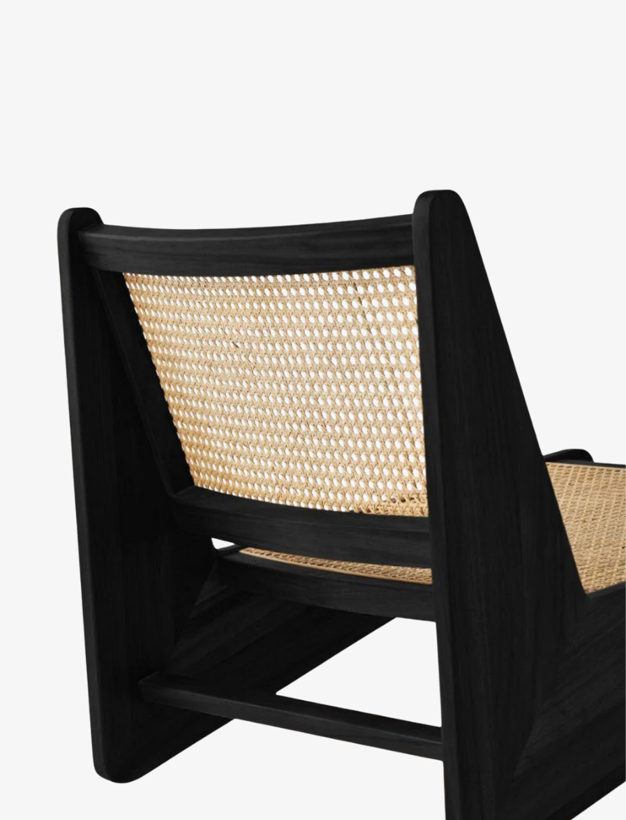 WOOD RATTAN WOVEN CHAIR