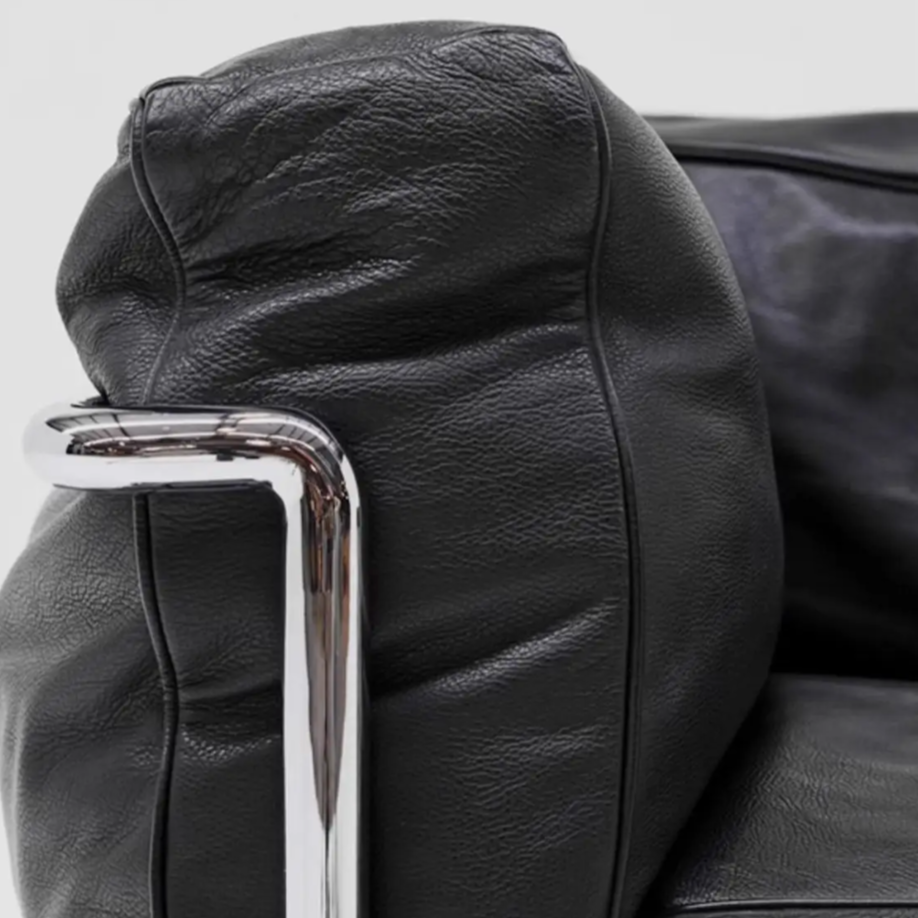 FRENCH LEATHER TRIPLE SOFA