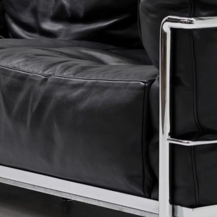 FRENCH LEATHER TRIPLE SOFA