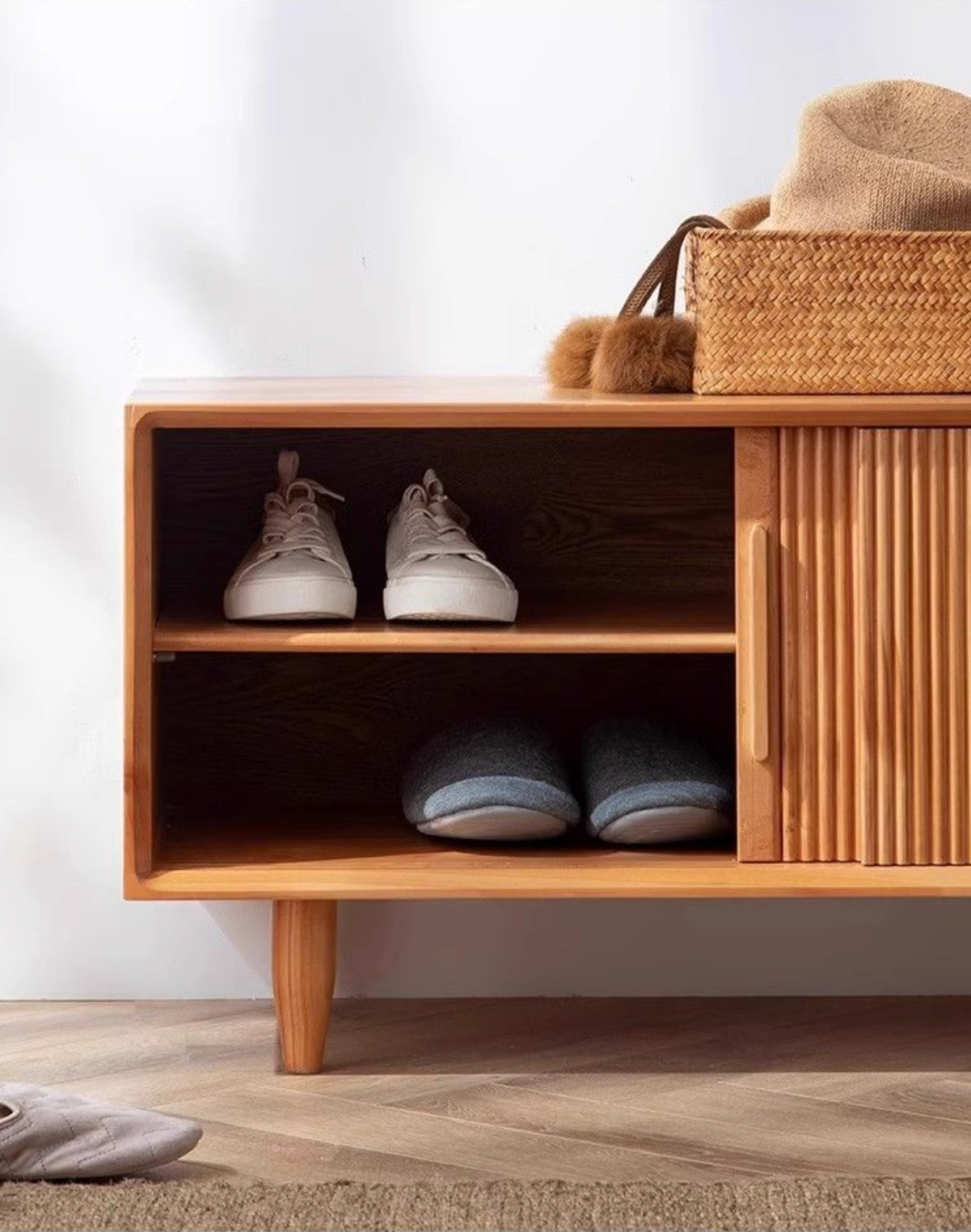 European Oak Slide Bench
