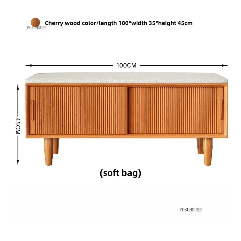European Oak Slide Bench