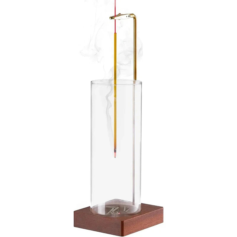 Glass Cylinder Incense Holder