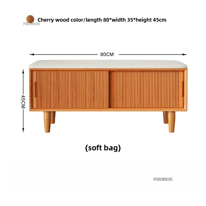European Oak Slide Bench