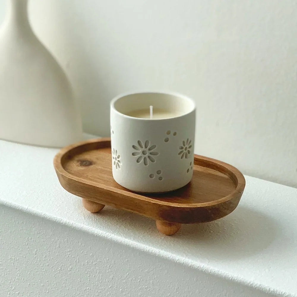 WOODEN OVAL TRAY