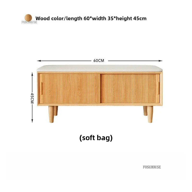 European Oak Slide Bench