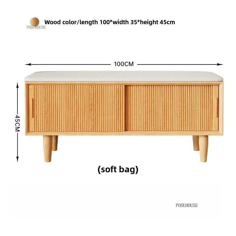 European Oak Slide Bench