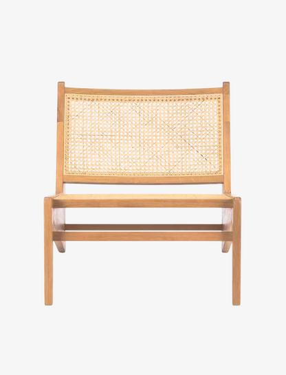 WOOD RATTAN WOVEN CHAIR