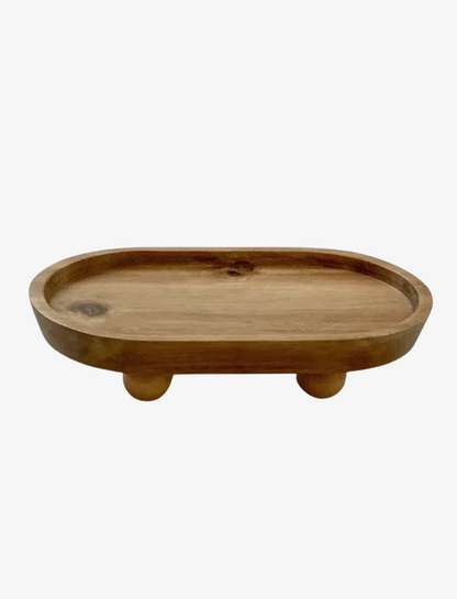 WOODEN OVAL TRAY