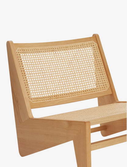 WOOD RATTAN WOVEN CHAIR