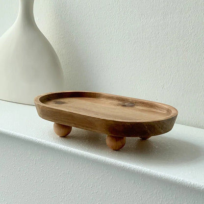 WOODEN OVAL TRAY
