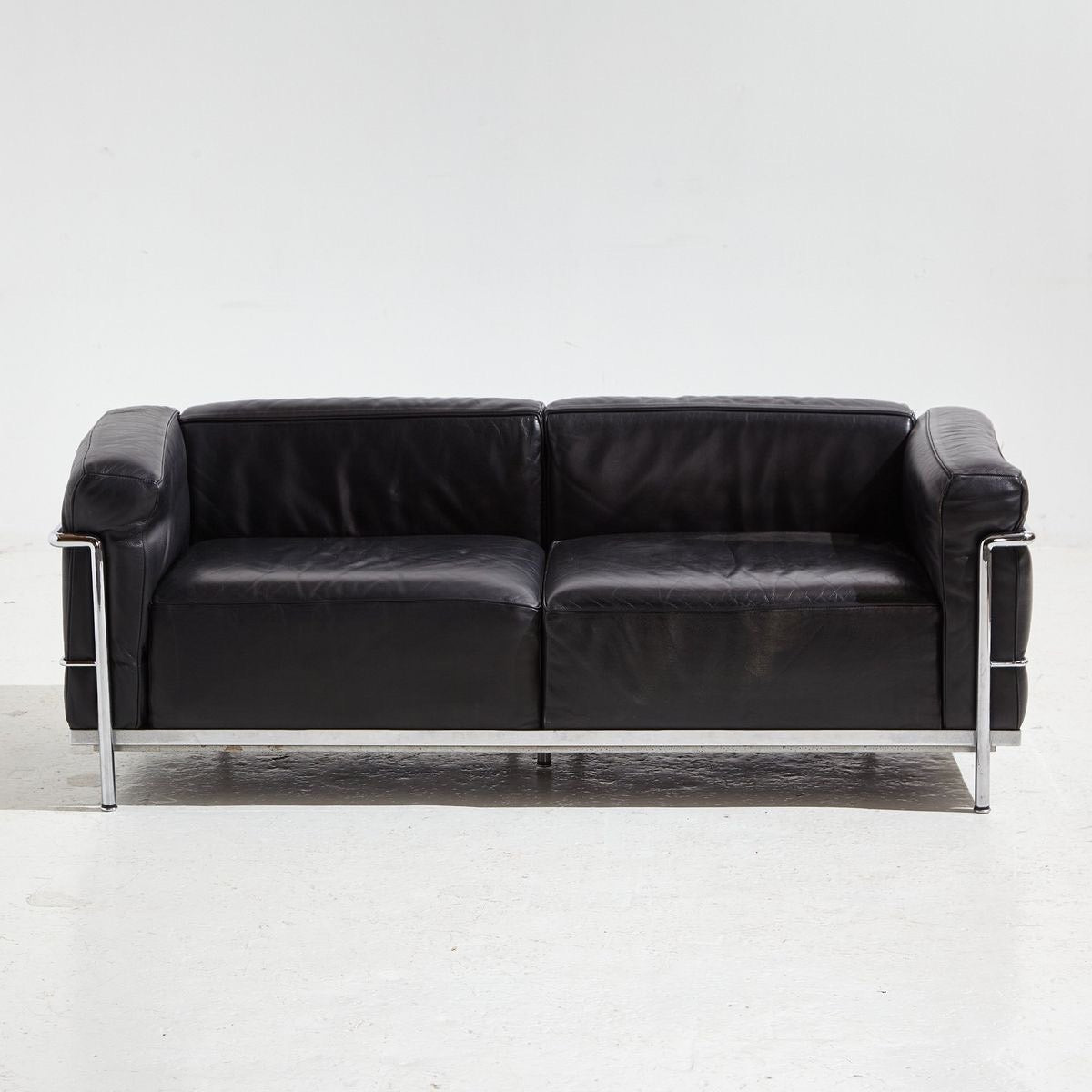 FRENCH LEATHER DOUBLE SOFA