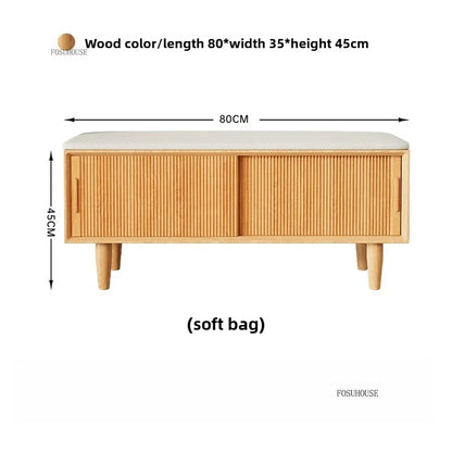 European Oak  Slide Bench
