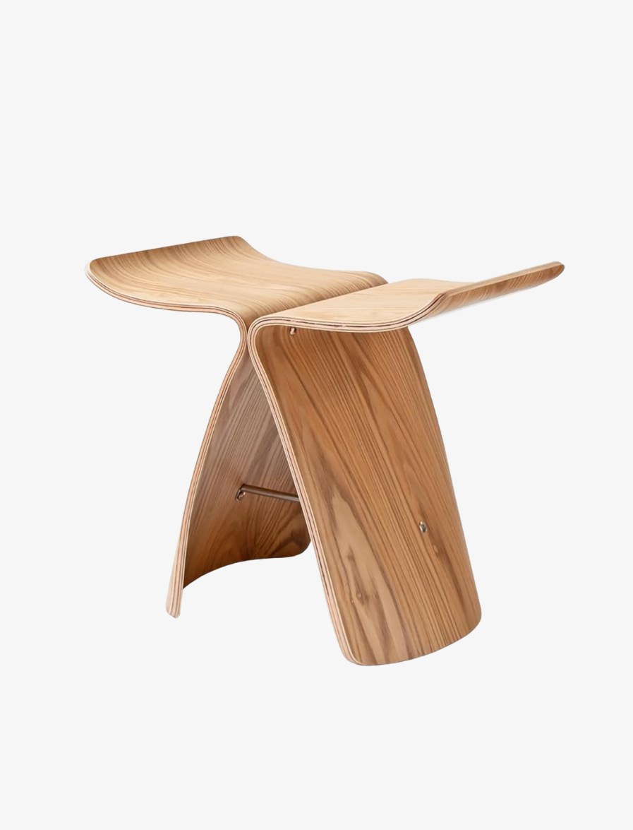 Reserved Butterfly Wood Stool